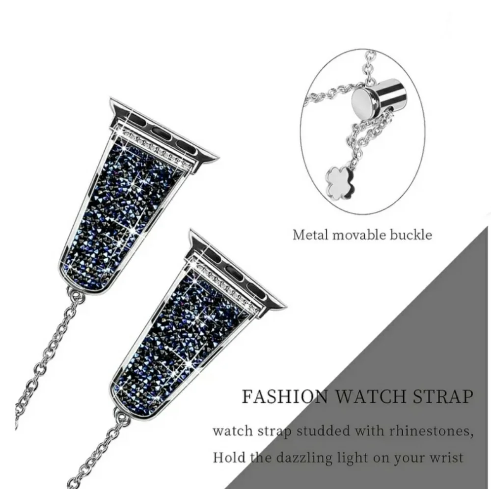 NWT Blue Bling Watchband and 38mm/40mm